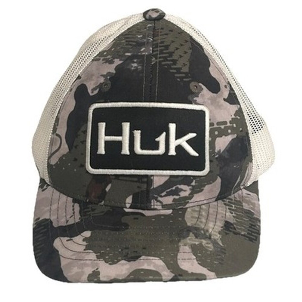 Huk Classic Trucker Mesh Hat Cap Snapback Green Black Camo Fishing Hunting